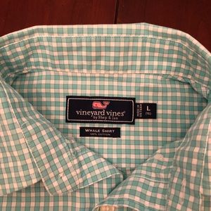 Vineyard vines gingham check whale shirt